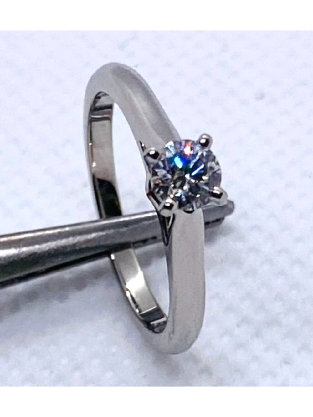 Cartier Platinum 950 Round Diamond Engagement Ring Size 4